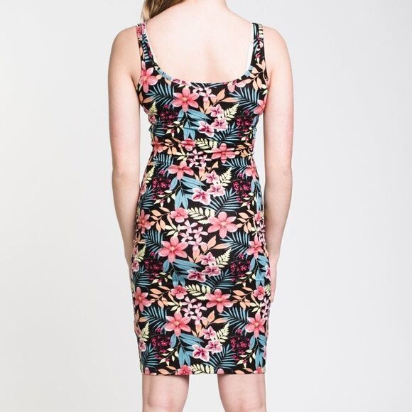 HARLOW Floral Hibiscus Printed Dress Size Small - Picture 6 of 9